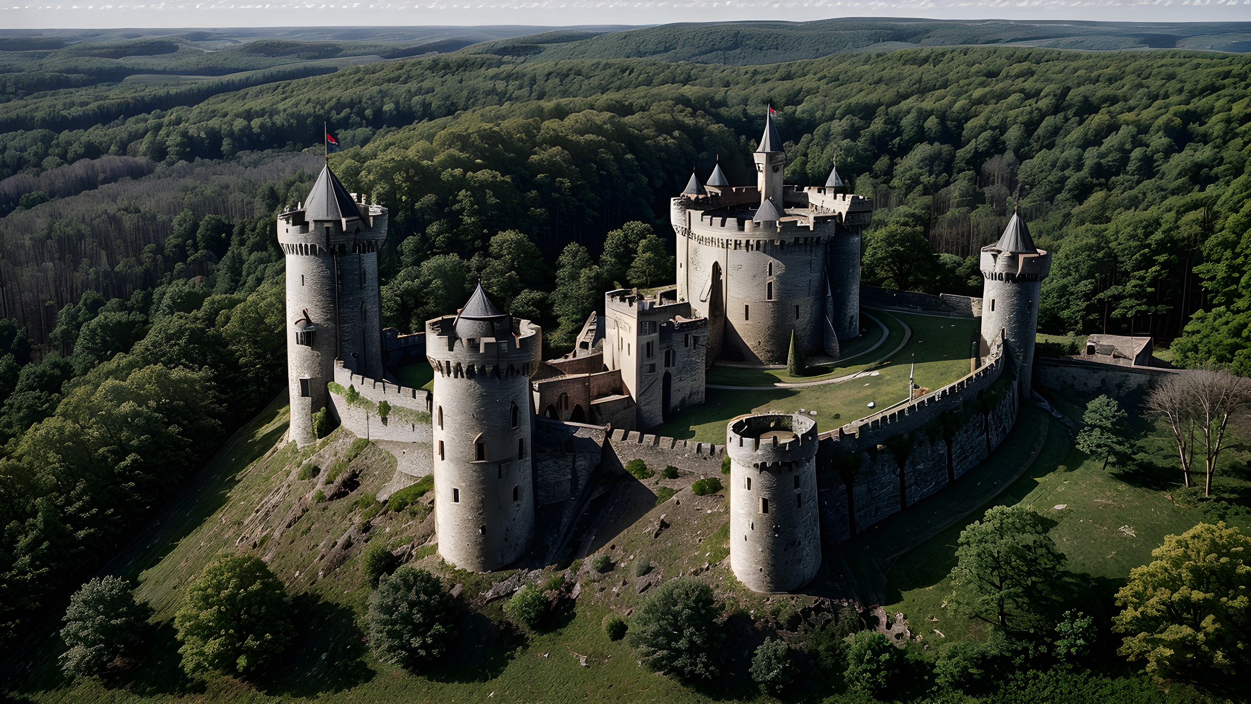 a_castle__at_the_top_of_a_small_wooded_hill__with__DBR7KON0