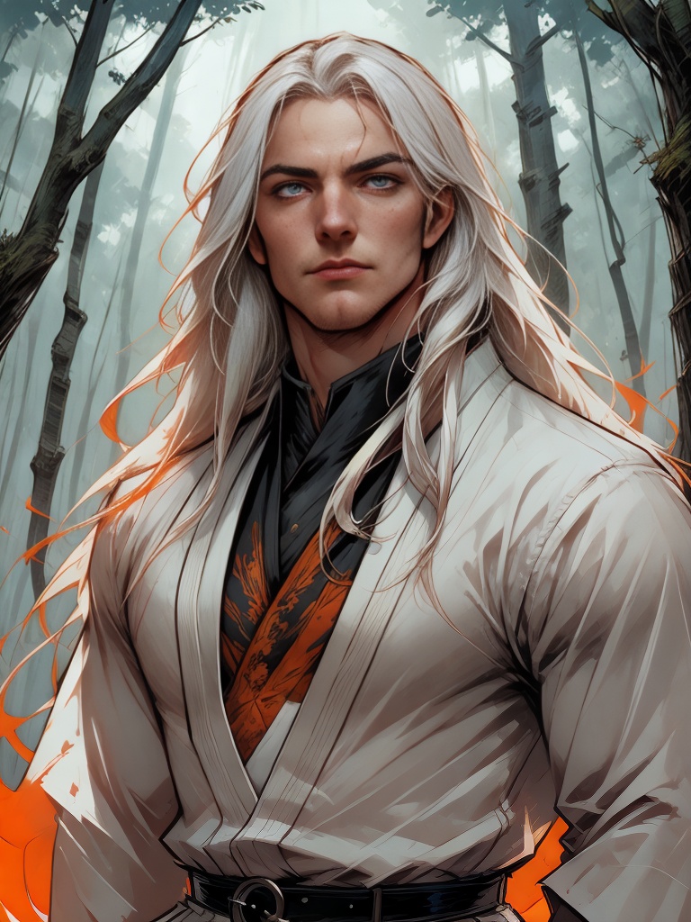 a_man_character__strong_man__white_long_hair__red__JJ56S3P0